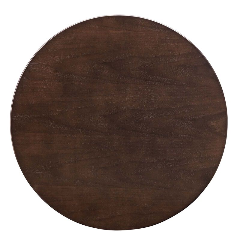 Modway - Verne 28" Dining Table Gold Cherry Walnut