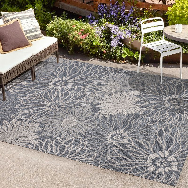 Bahamas Modern All Over Floral Indoor/Outdoor Area Rug