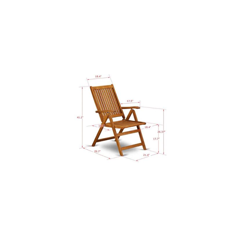 Wooden Patio Set Natural Oil