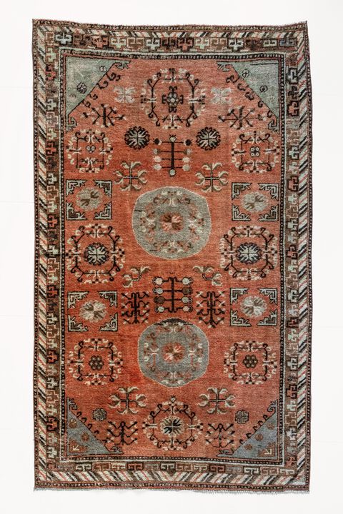 District Loom Vintage Khotan scatter rug-Superior