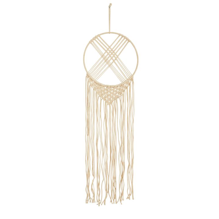 Nearly Natural 30-in Boho Chic Woven Dreamcatcher Macrame Wall Art D�cor