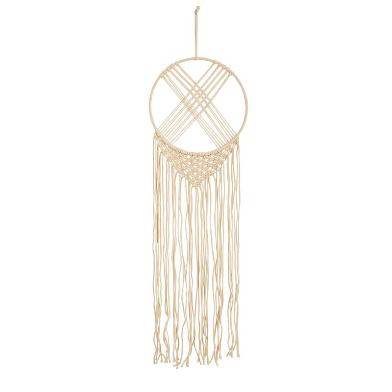 Nearly Natural 30-in Boho Chic Woven Dreamcatcher Macrame Wall Art D�cor