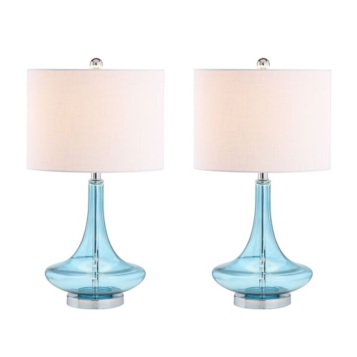 Cecile Glass Teardrop LED Table Lamp (Set of 2)