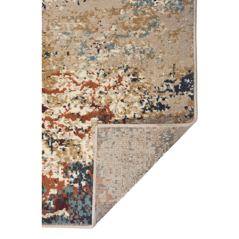 Allure Bastia Orange Abstract Area Rug