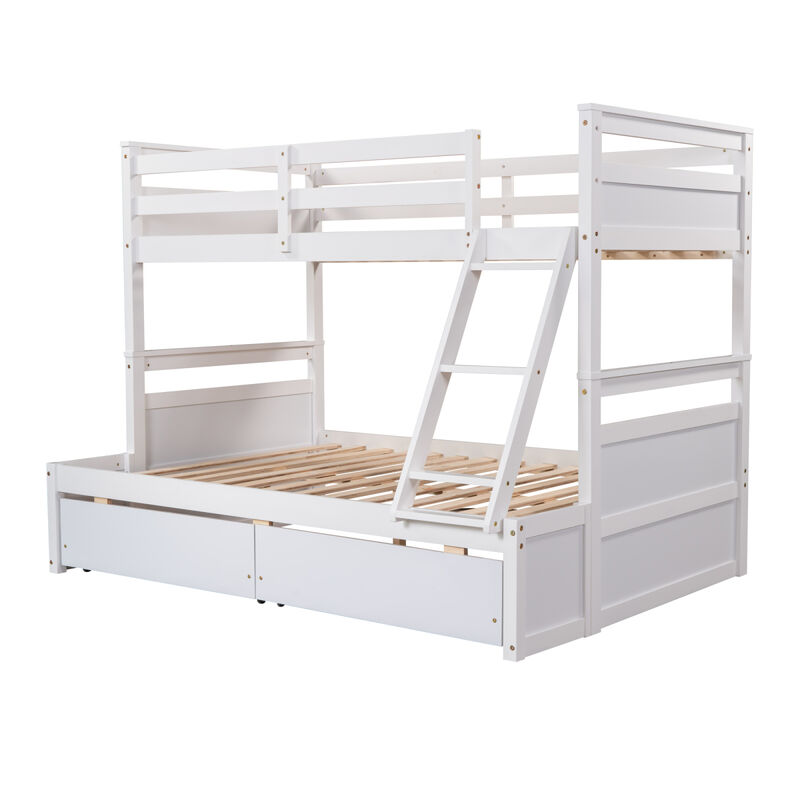 Twin Over Full Bunk Bed With Storage