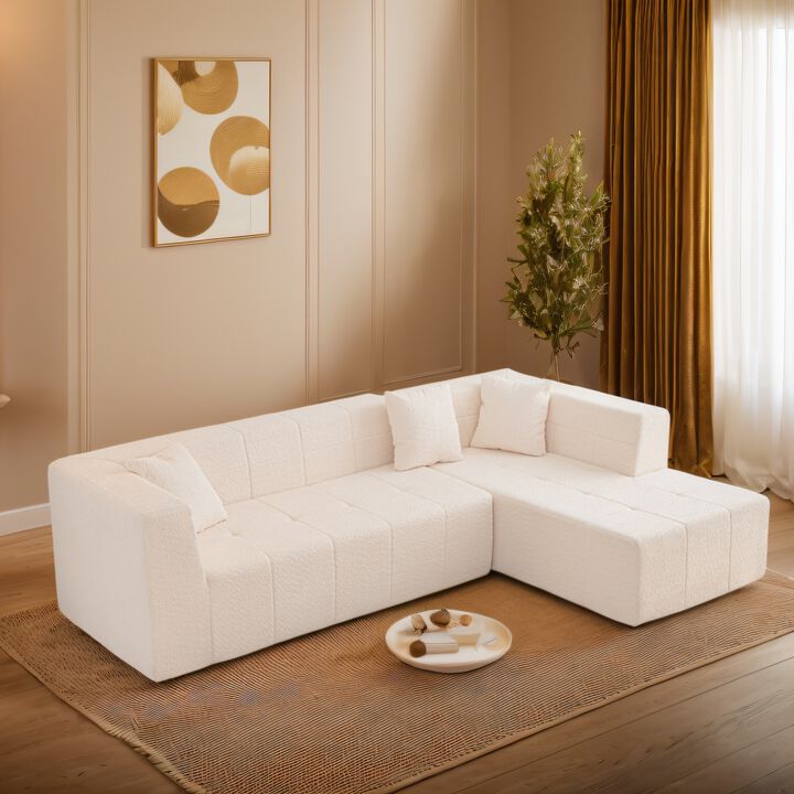 Merax Modular L-Shaped Sectional Floor Sofa Couch