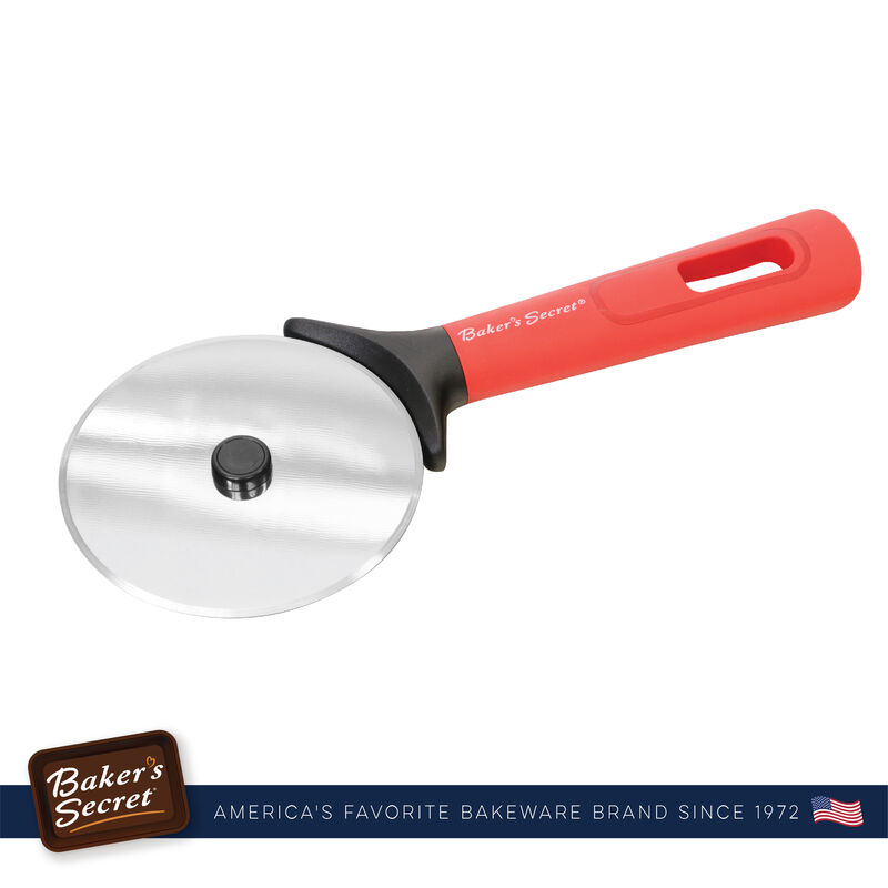 Baker's Secret Pizza Cutter Kitchen Accessories Stainless Steel, Easy-Grip, 3.3"