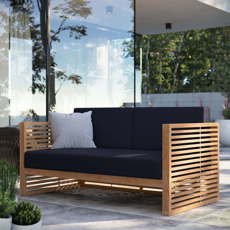 Modway - Carlsbad Teak Wood Outdoor Patio Loveseat