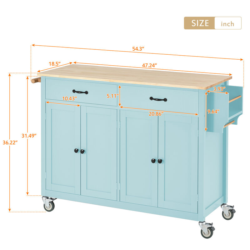 Merax Kitchen Island Cart