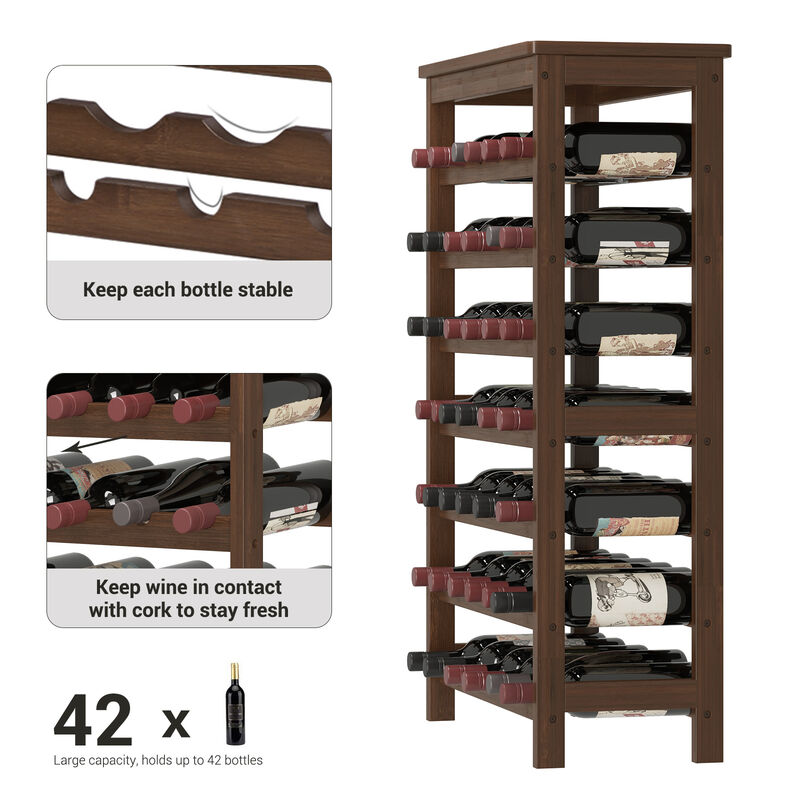 Free-Standing Floor Wine Rack - Stylish and Functional Storage Solution for Your Wine Collection