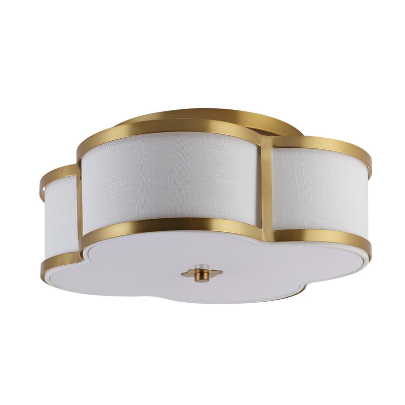 Quatrefoil Scalloped Shade Metal Classic Glam LED Flush Mount