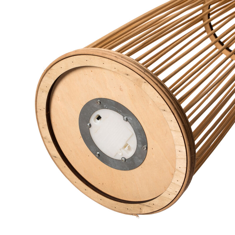 Rattan Designed Bamboo LED Lantern Lamp Battery Powered for Indoor and outdoor