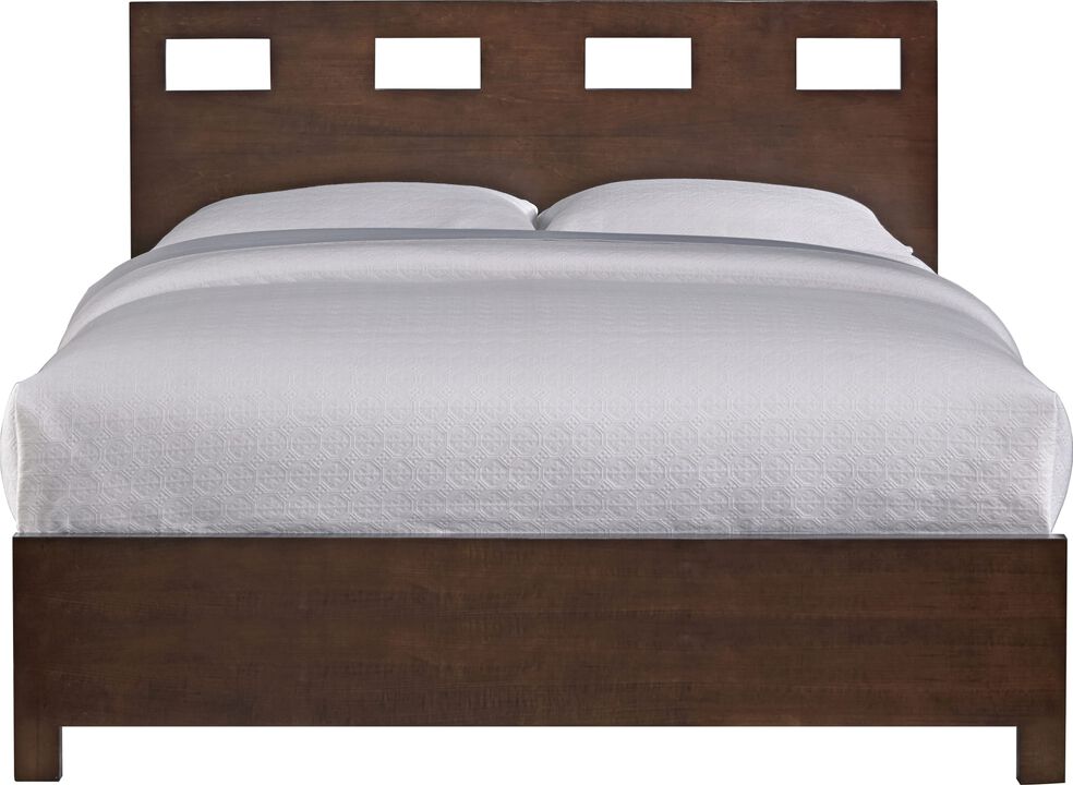 Riva Wood Storage Bed in Chocolate Brown