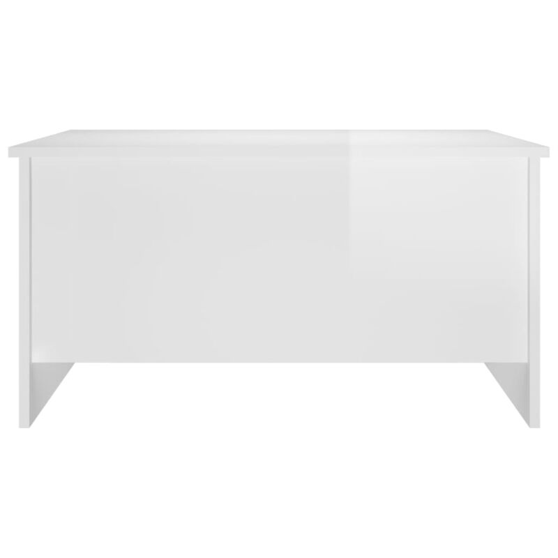 vidaXL Coffee Table High Gloss White 31.5"x21.9"x16.3" Engineered Wood