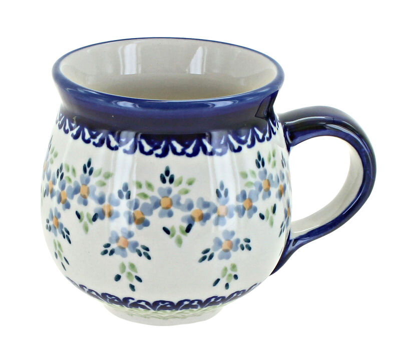 Blue Rose Polish Pottery Festive Fir Bubble Mug