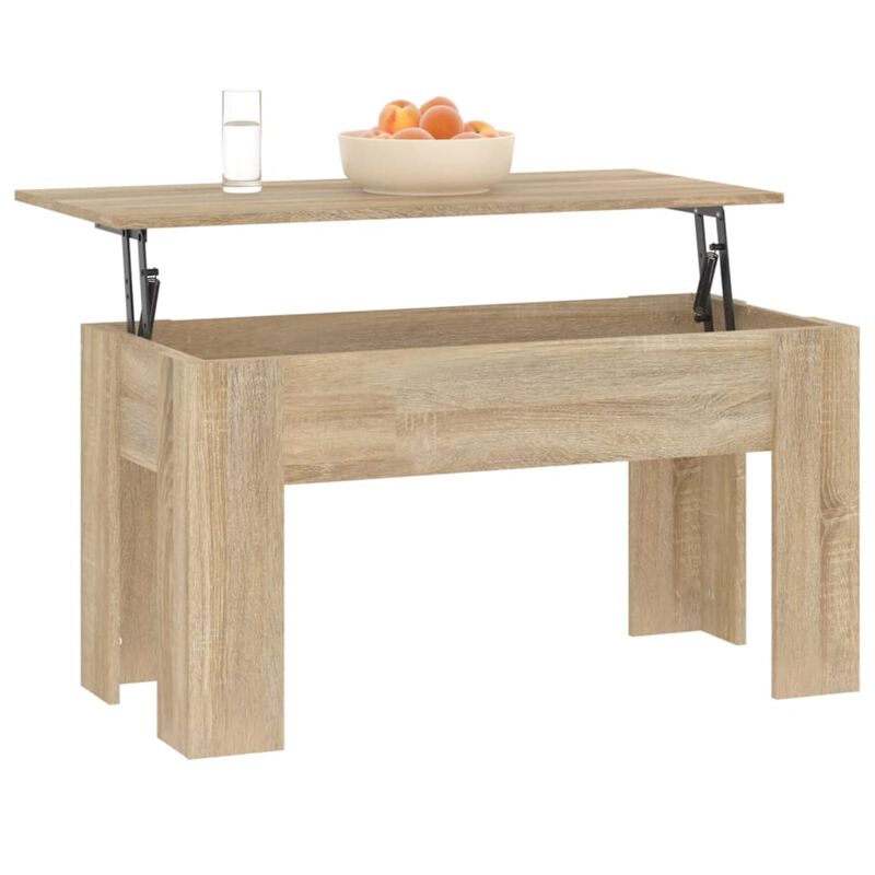 vidaXL Coffee Table Sonoma Oak 39.8"x19.3"x20.5" Engineered Wood