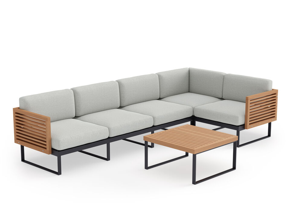 Monterey 5 Seater Outdoor Sectional with Coffee Table