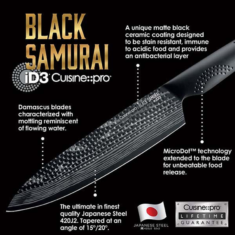 iD3® BLACK SAMURAI™ Gozen Knife Block 7 Piece