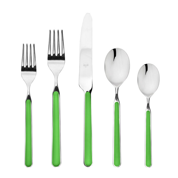 Fantasia 20-Piece Flatware Set in Apple Green