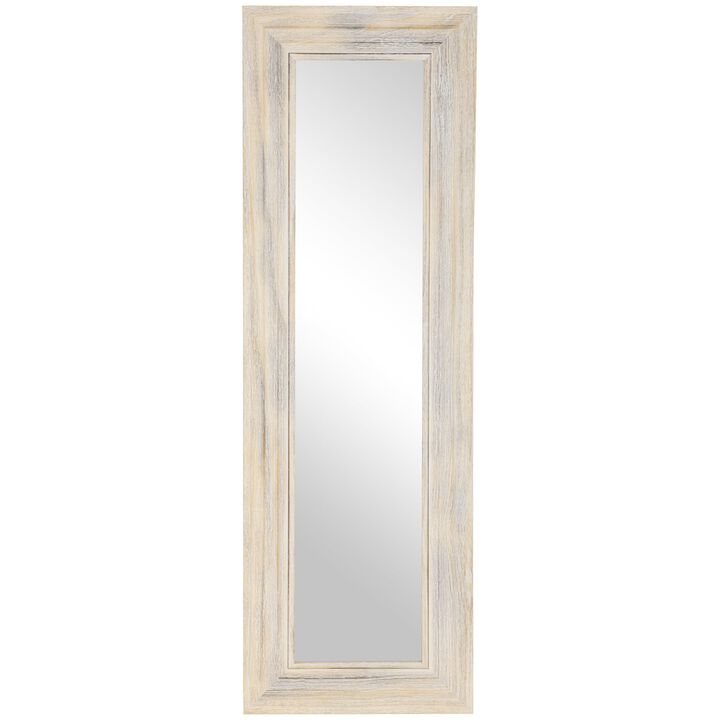 Rustic Wall Hanging and Leaning Floor Full Length Mirror, Gray