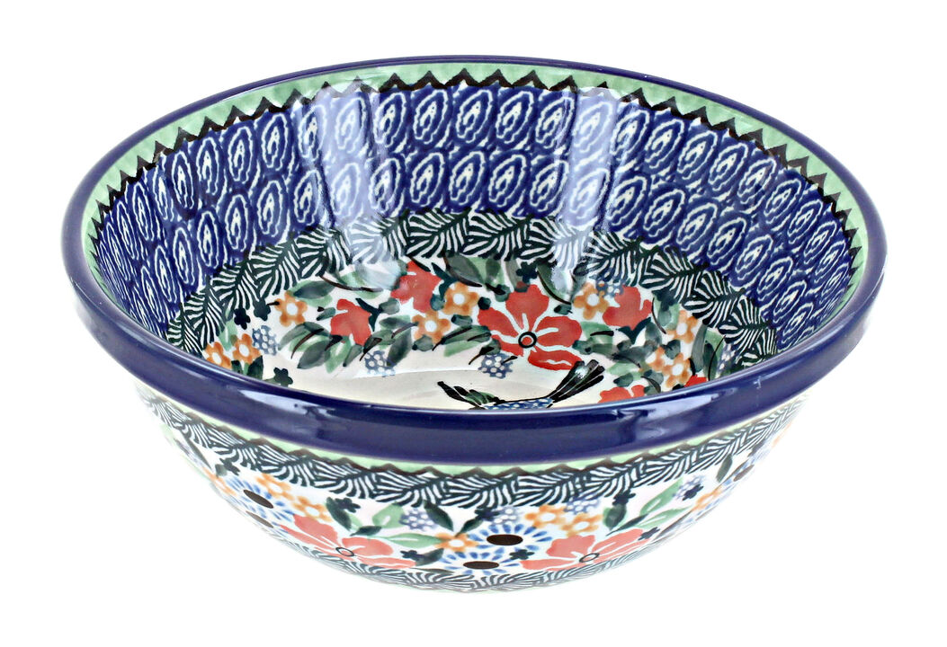 Blue Rose Polish Pottery Olympia Cereal/Soup Bowl