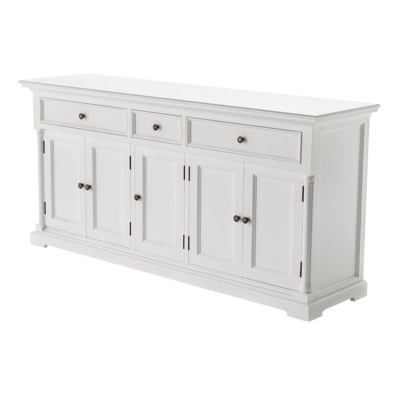 Belen Kox Elegant White 5-Door Buffet, Belen Kox