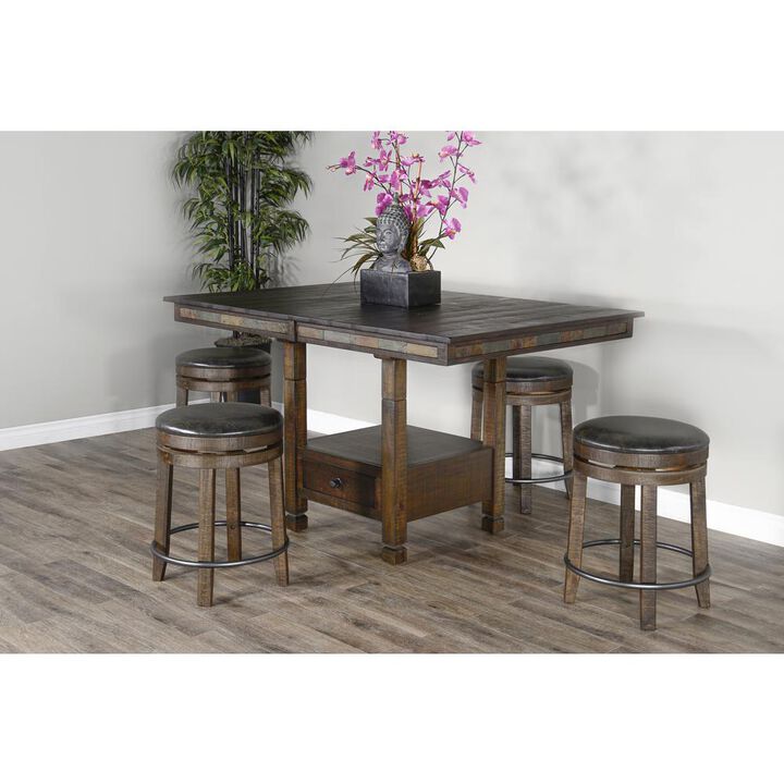 Sunny Designs Wood Adjustable Height Dining Table