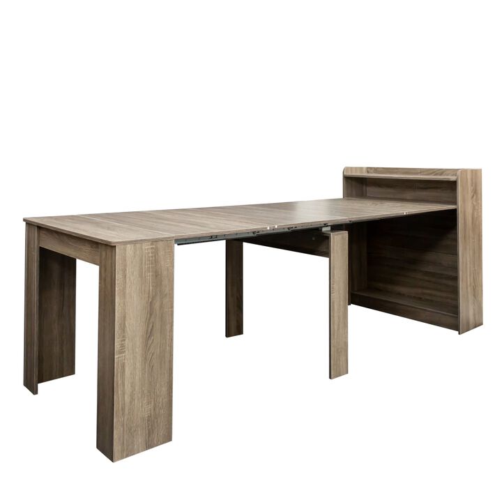 Clihome Modern Extendable Dining Table with Storage