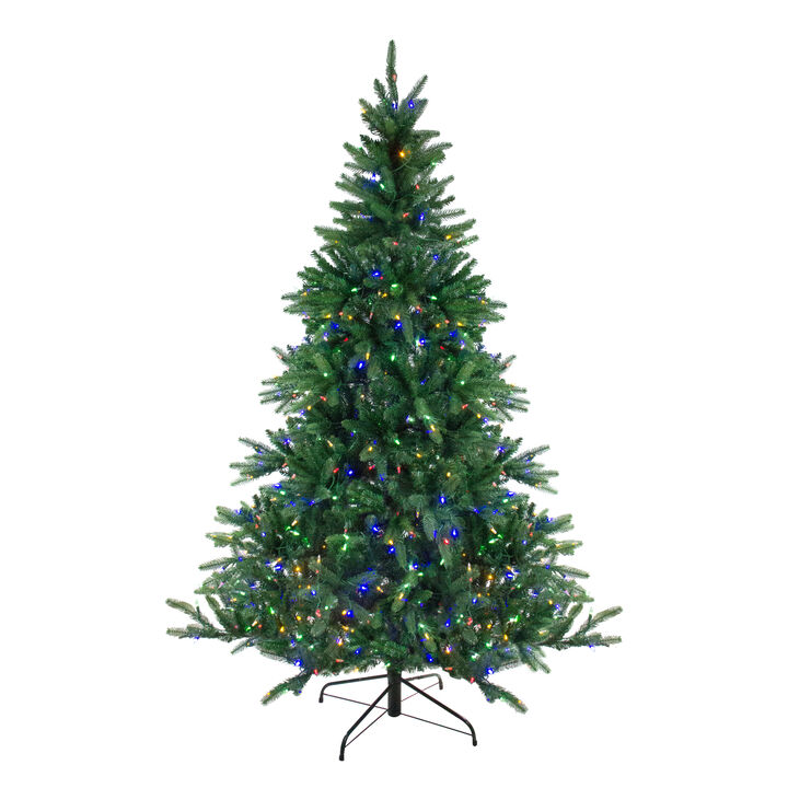 12' Pre-Lit LED Instant Connect Noble Fir Artificial Christmas Tree - Dual Lights