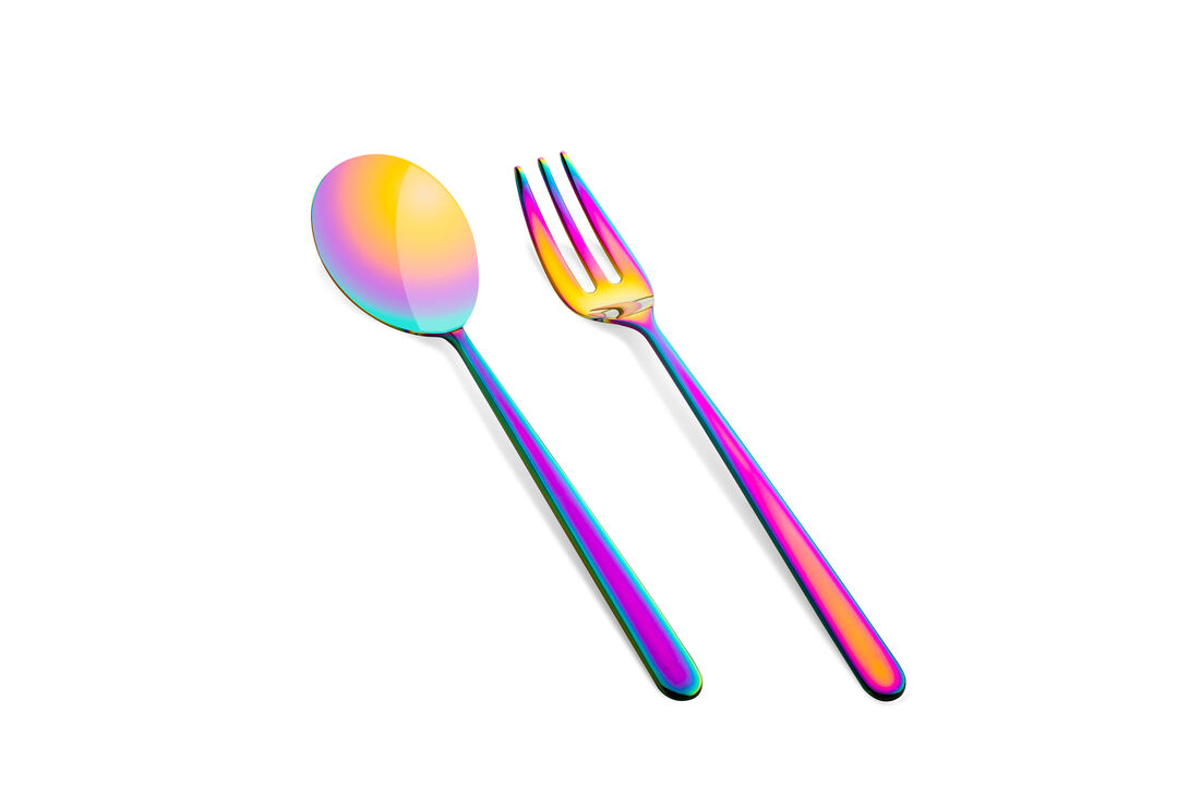 Linea 2-Piece Serving Set in Rainbow