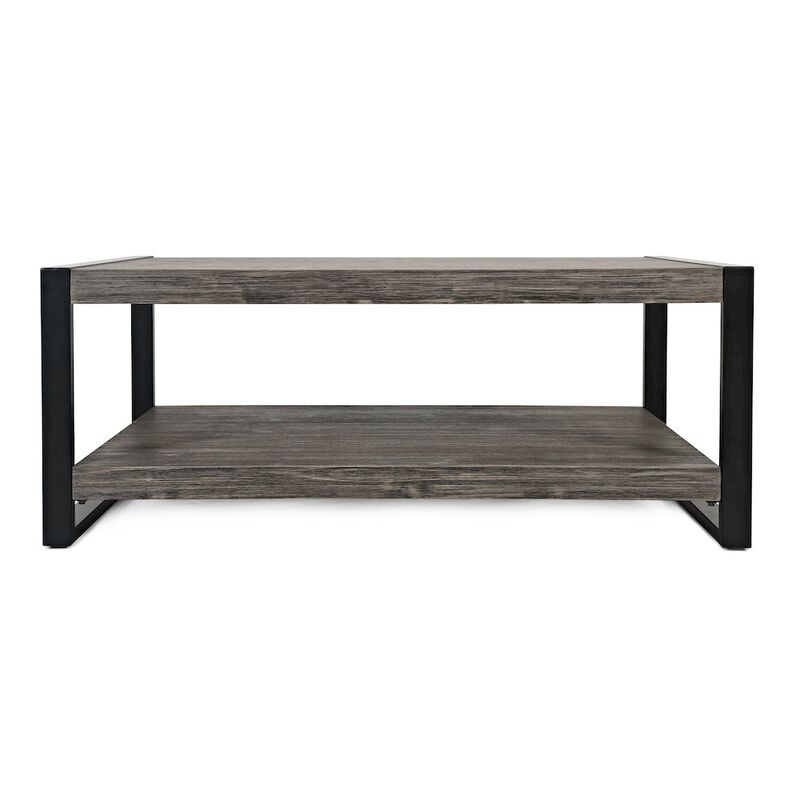 Jofran Pinnacle Modern Loft Iron and Wood Coffee Table