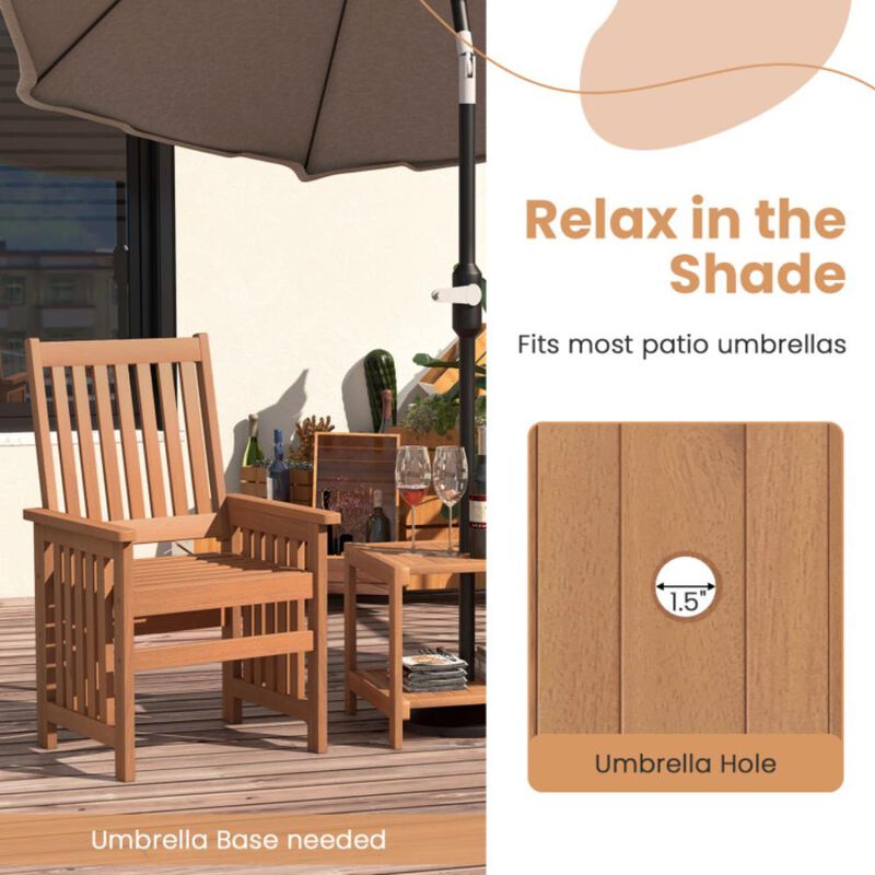 Hivvago  Pieces Patio Furniture Set with 1.5 Inch Umbrella Hole