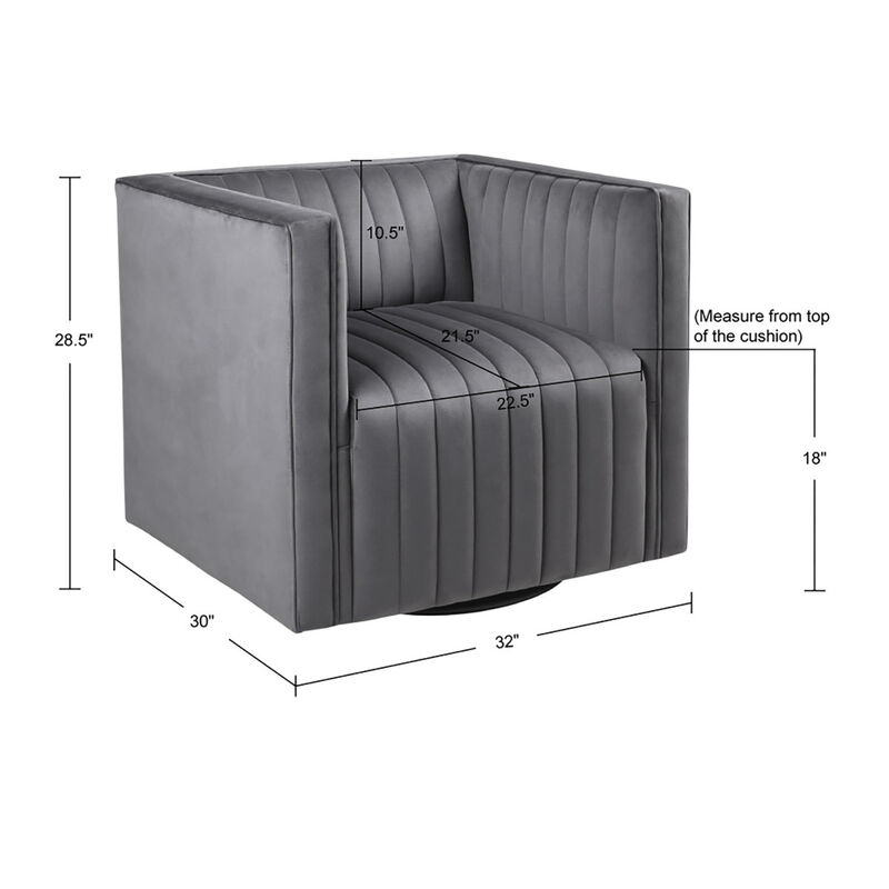 Sikora Channel Tufted Swivel Armchair