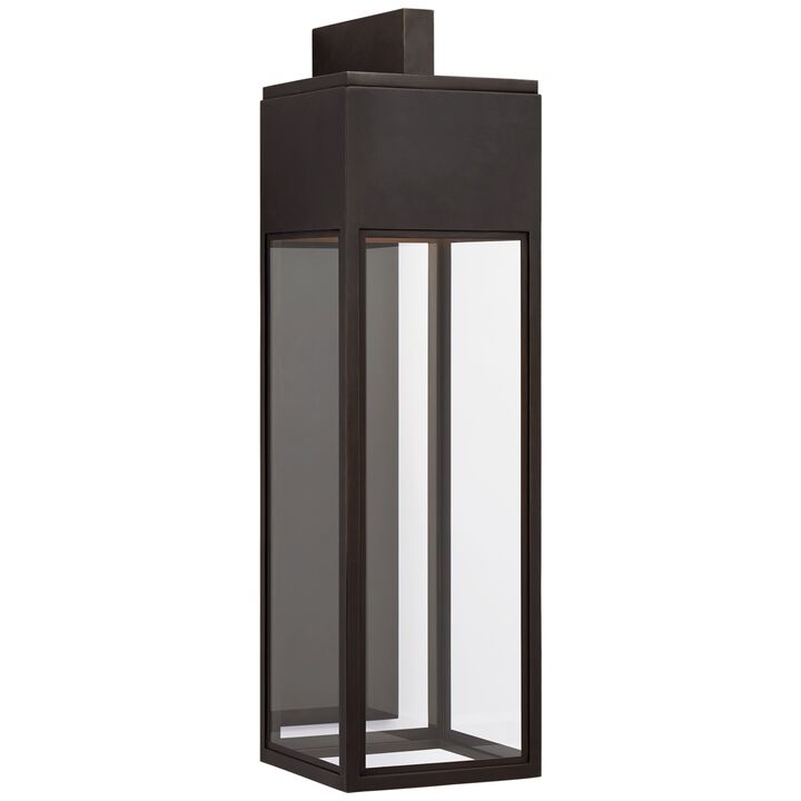 Irvine Grande Bracketed Wall Lantern in Bronze with Clear Glass