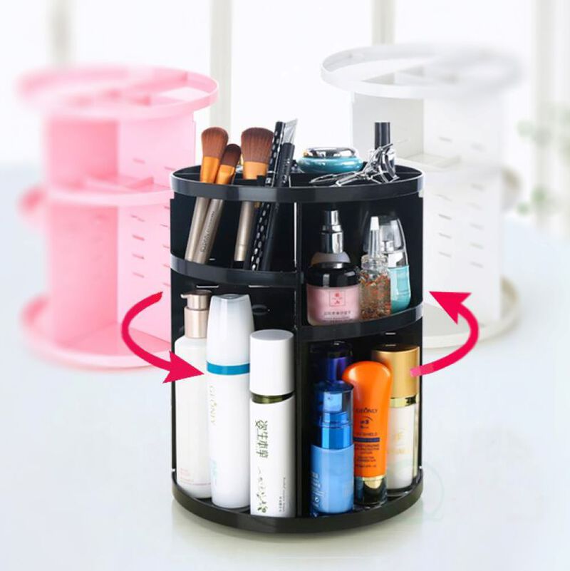 Rotating Cosmetic Storage Tower, Makeup Organizer