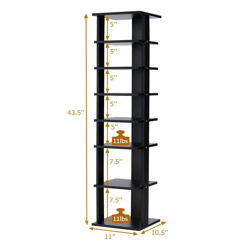 7-Tier Shoe Rack Practical Free Standing Shelves Storage Shelves