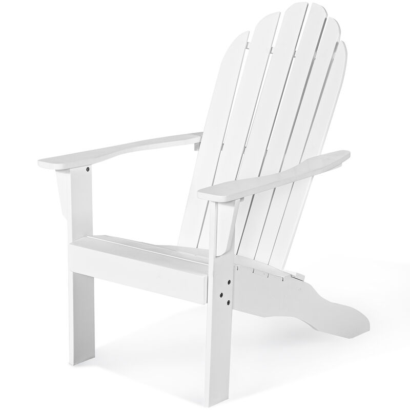 Acacia Wood Outdoor Adirondack Chair with Ergonomic Design