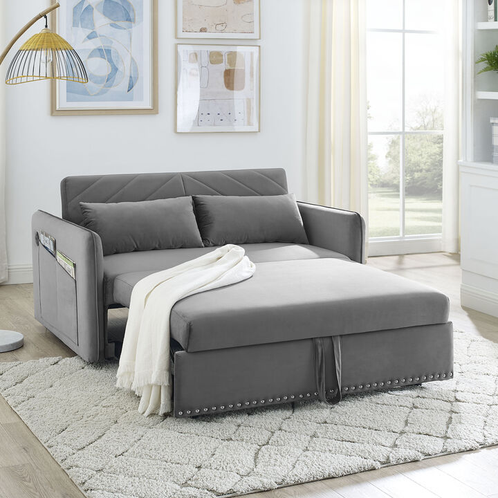 Merax Adjustable Sleeper Sofa with Pull-out Bed
