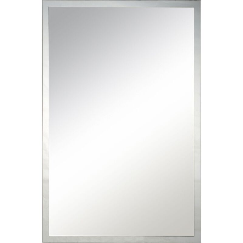 36" Glass Framed Rectangular Wall Mirror