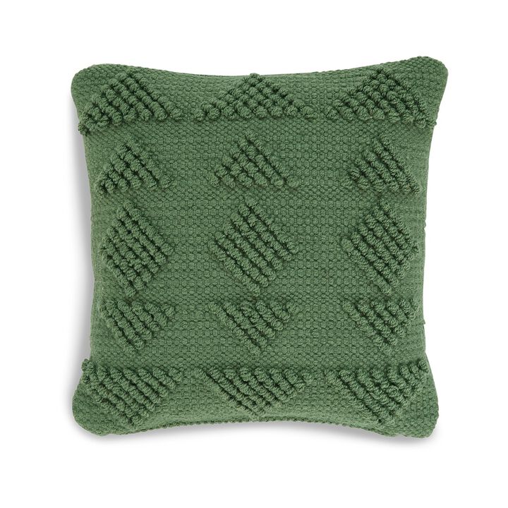 Dco Throw Pillow Set of 4, Indoor Outdoor, Woven Geometric Design, Green -