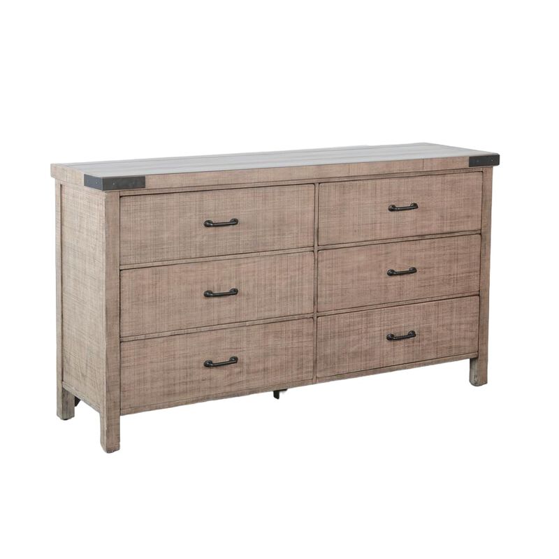 Sunny Designs Desert Rock Modern Mahogany Dresser in Desert Rock/Light Brown