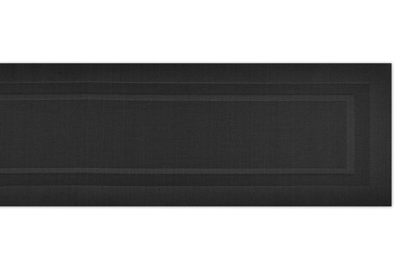 72" Solid Black Woven Rectangular Table Runner