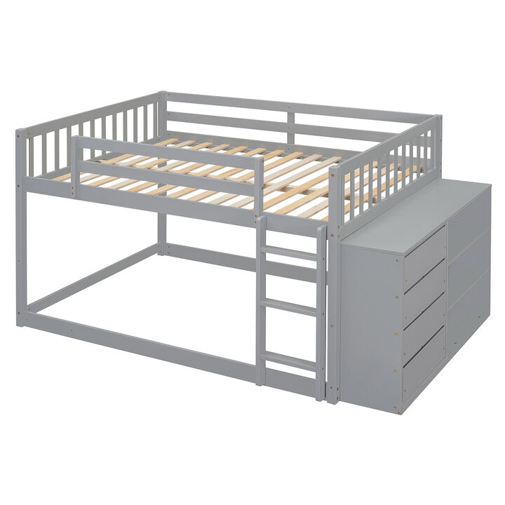 Merax Modern Bunk Bed with 4 Drawers