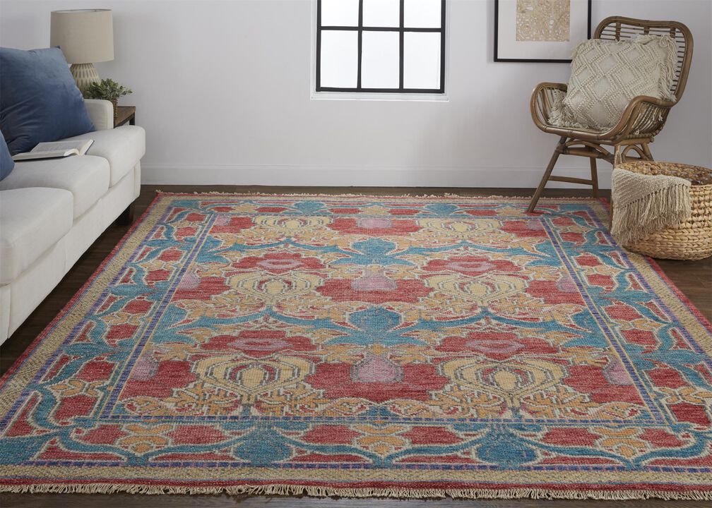 Beall 6633F Blue/Red/Yellow 9'6" x 13'6" Rug