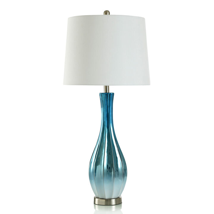 Reflective Blue Table Lamp