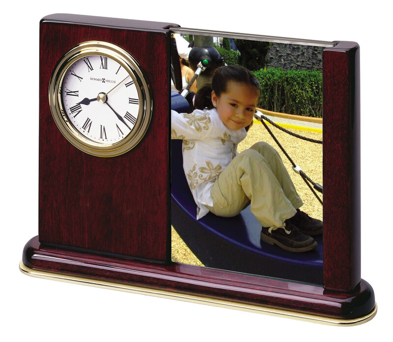 Howard Miller 645498 Howard Miller Portrait Caddy Tabletop Clock 645498 Rosewood