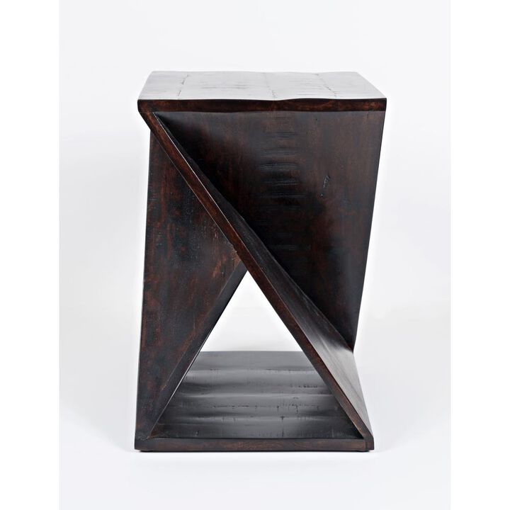 Jofran Solid Mango Hardwood Modern Angled Jasper Table