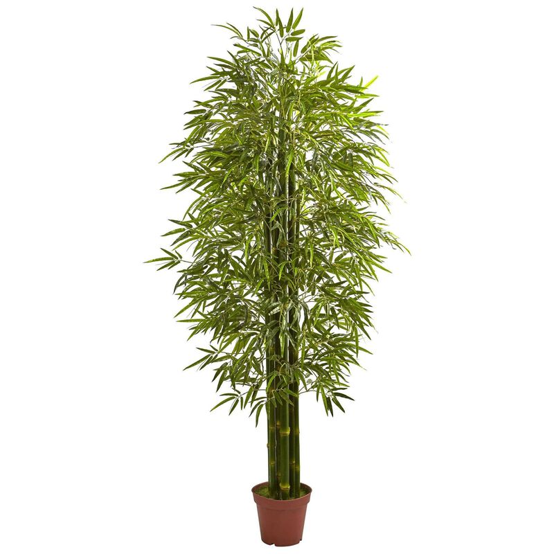Nearly Natural 7-ft Bamboo Tree w/2400 Lvs UV Resistant (Indoor/Outdoor)