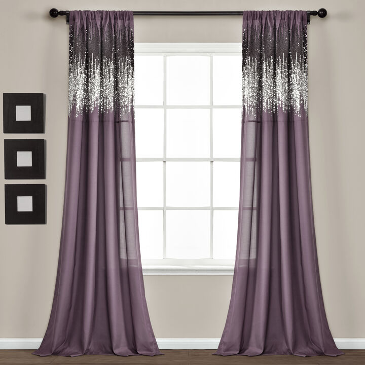 Shimmer Sequins Window Curtain Panels