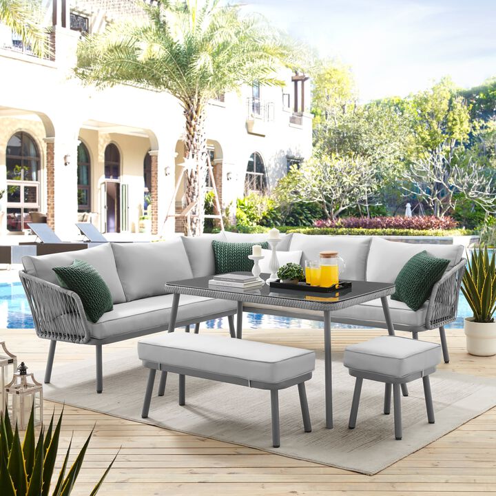 Inspired Home Brailynn  Outdoor 5pc Seating Group